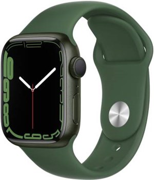 APPLE Watch Series 7 GPS MKN03HN/A 41 mm Aluminium Case  (Green Strap, Regular)